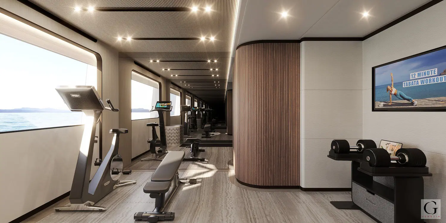 Majesty 145 gym with sea view