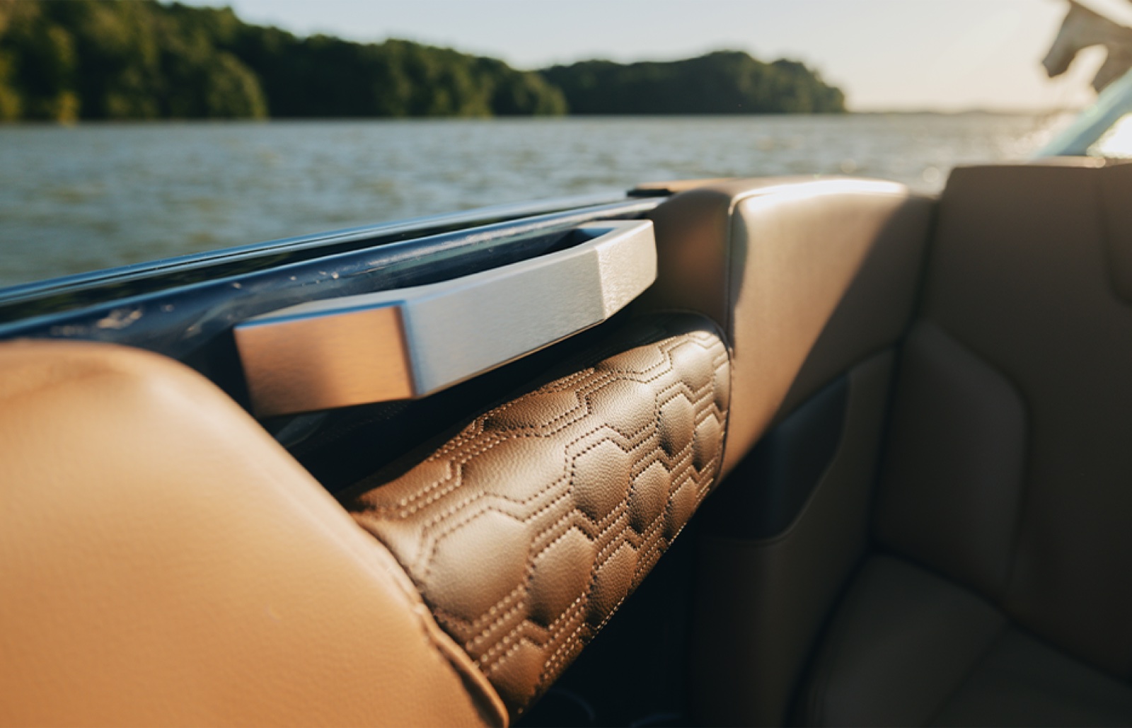 XT23 helm leather and metal control detail