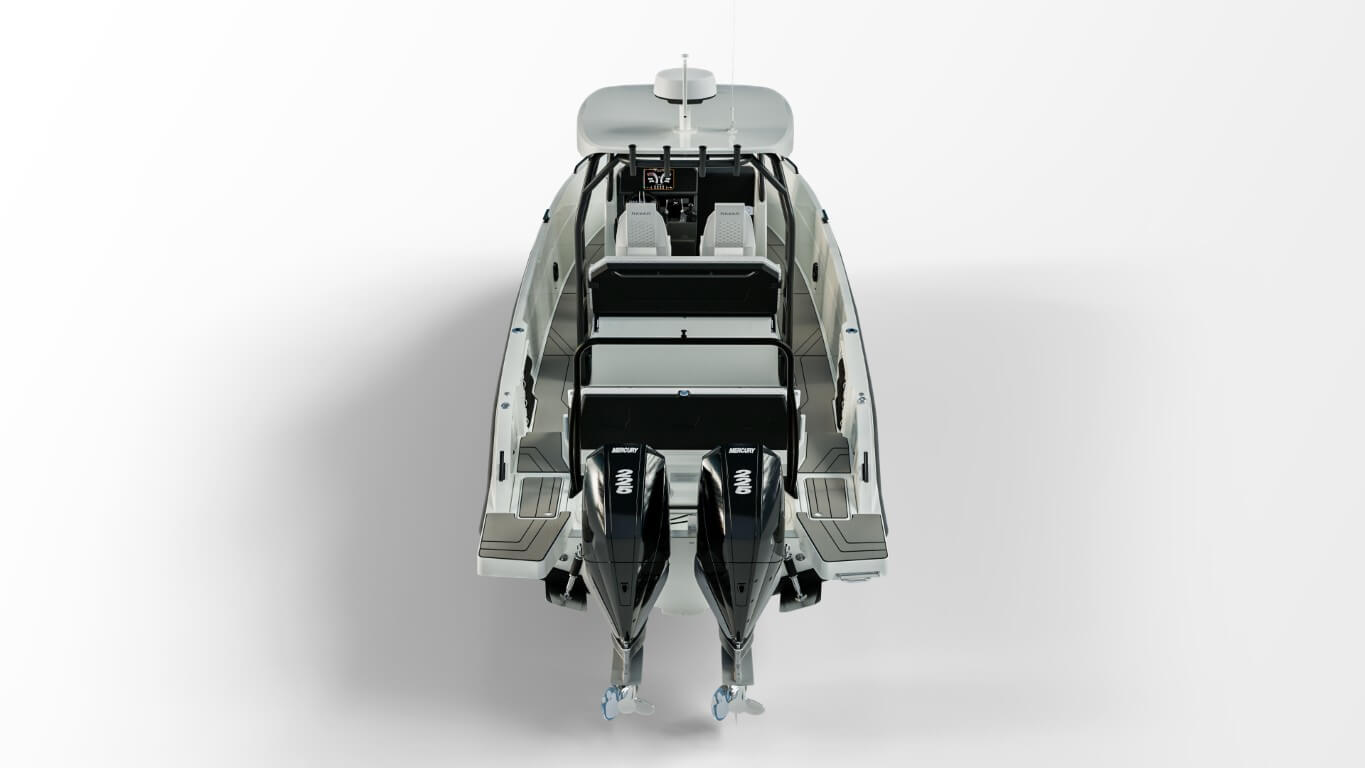 Navan T30 dead-on stern view