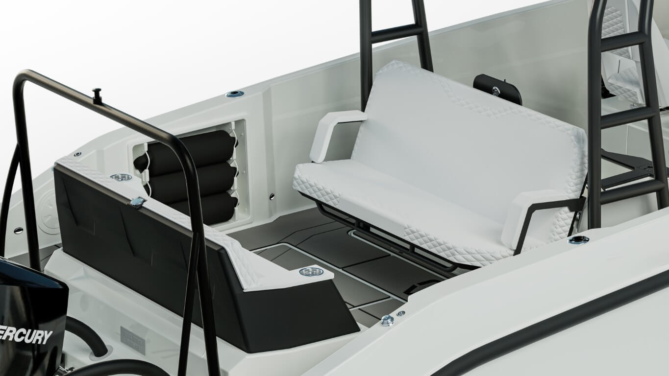 T30 cockpit fold-away seating and multi-purpose space