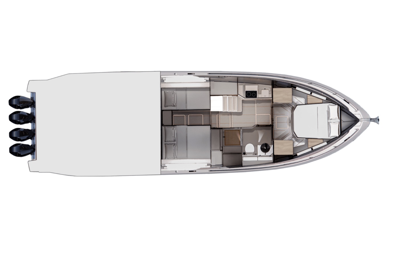 47FX main deck layout, top view