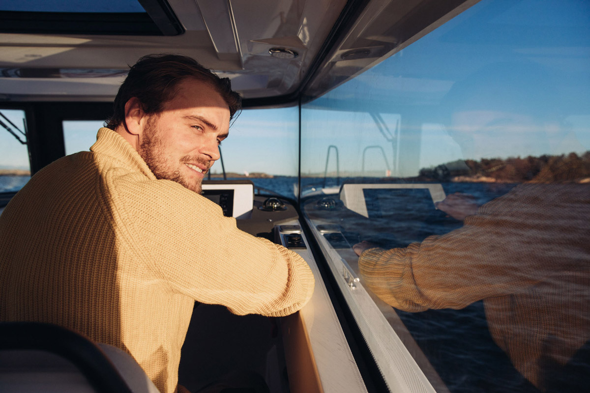 EXPLR 9 at the helm in golden-hour light
